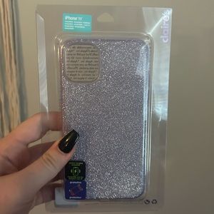 Claire’s Silver Glitter iPhone 11 Case NWT 🩶